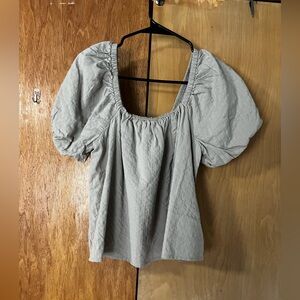 NWT Aerie Seersucker Puff Sleeve Top, size medium